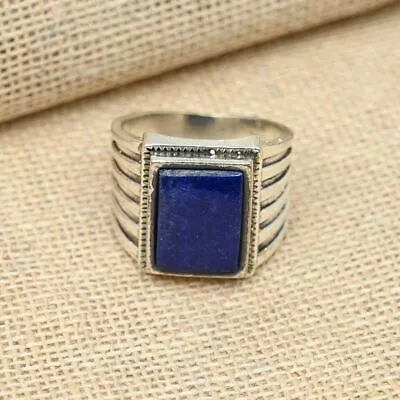 925 Sterling Silver Ring Lapis Lazuli Gemstone Men's Ring All Size R307 • $18.27