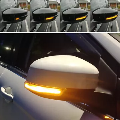 2X Dynamic Turn Signal Amber LED Side Mirror Light For 2012-18 Ford Focus 3 MK3 • $19.99