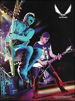 Michael & Rudolf Schenker Brothers Signature V Dean Guitar Advertisement Print • $4