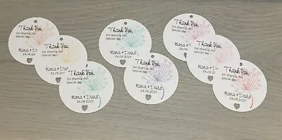 £1.25 • Buy Personalised ROUND Wedding Favour Tags  / DRINK ME / THANK YOU  / Country Theme