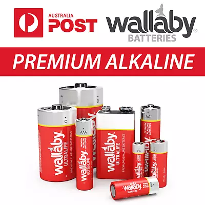 Wallaby Alkaline Batteries AAAAACD9v23A27ALR1CR2016CR2025CR203212V • $6.95