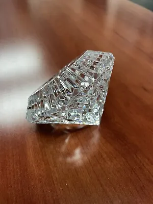 Waterford Crystal Lismore  Paperweight Diamond Ireland Vintage Signature Etched • $29.99