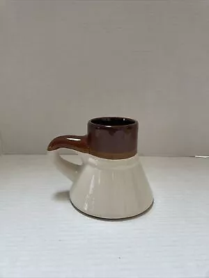 VTG Ceramic Pottery Wide Bottom Mug No Spill Non-Slip Travel Coffee Cup • $15.99