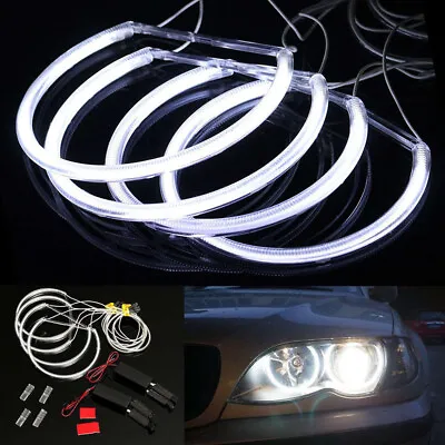 4x CCFL LED Angel-Eyes Lamp Kit Halo Ring Car Headlight ForBMW E36 E38 E39 E46￣ • $23.59