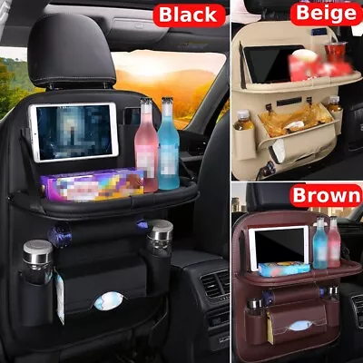 Car Back Seat Storage Bag Organizer PU Leather Multi-Pocket Holder Tray Tablet • $16.99