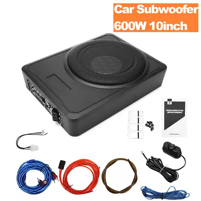 600W 10INCH Powered Car Under-Seat Subwoofer Amplifier Slim Audio Super Bass • $113.79