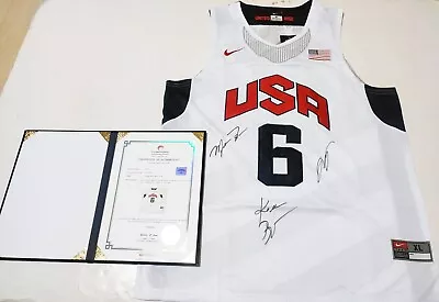 2012 USA  3  Michael Jordan & Kobe Bryant & LeBron James Autographed Jersey COA • $237.50