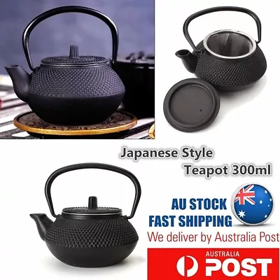Japanese Style Cast Iron Kettle Tetsubin 300ML Teapot Infuser W/ Strainer Filter • $23.99