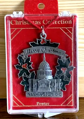 Vintage Ornament Washington DC Christmas Collection Pewter Historic Mount Vernon • $19.95