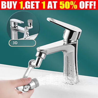 Universal 1080° Swivel Robotic Arm Swivel Extension Faucet Aerator Extender Tap • £4.74