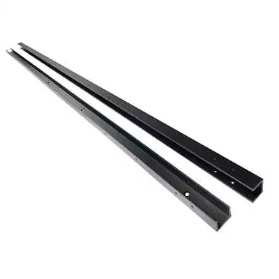 Fence Rail Channels 70 In. 2 Pack Black Aluminum Channel Kit For 6 Ft Slipfence • $103.01