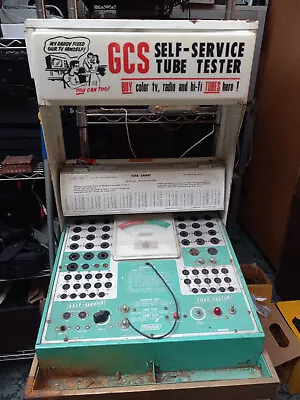 GCS Mercury Self Service Tube Tester! 1960s Radio & TV Store Display Advertising • $1000