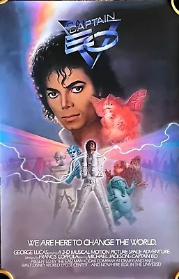 Larger Michael Jackson Captain EO 3D 28.5  X 18.4  Movie Poster Disney Lucas • £72.38