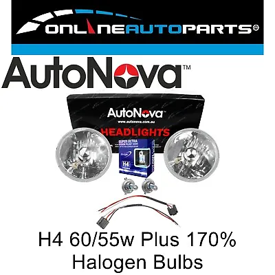 H4 Halogen Bulb Headlight Upgrade Kit 2 X 7  Round Lamps New For Landcruiser • $47.95