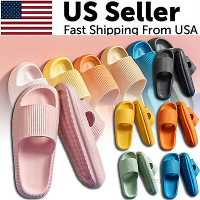 Cozy Pillow Slides Anti-Slip Sandals Ultra Soft Slippers Cloud Home Outdoor Shoe • $11.79