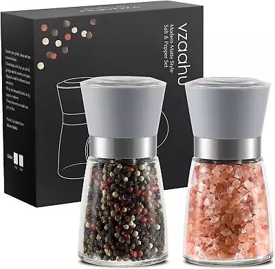 Salt And Pepper Grinders 2 Set With Ceramic Core CinnamonAdjustable Coarseness • £10.59