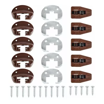 5 Sets Drawer Guide Kit Metal Back Plate Stop Roller For Rite-Trak II #168 C300 • $10.99