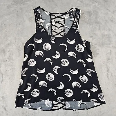 Hot Topic Tank Top Junior's Small/Medium Moon Phase Strappy Back Tunic Flowy • $14.30