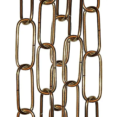 Lighting Pendant Mirror Or Picture Suspension Chain Polished Brass Finish 50cm • £4.39