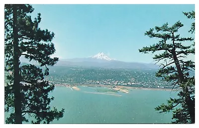 Vintage Hood River Mt. Hood Oregon Postcard Columbia River Unposted Chrome • $4.65