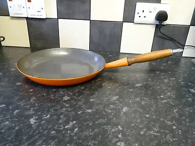 Le Creuset Cast Iron Frying Pan - Orange Finish - Size 29 • £21