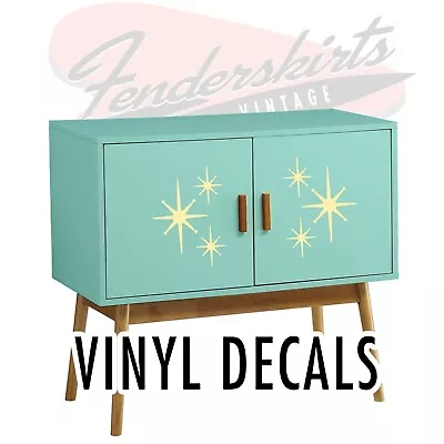 Vinyl DECALS Set 2 Polaris Atomic Starburst Vintage Inspired Retro Mid Century • $11