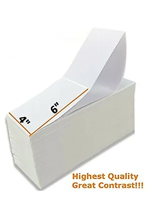 5000 Fanfold Labels 4  X 6  Direct Thermal Label Shipping Zebra ZP450 ZP505 1000 • $68.99