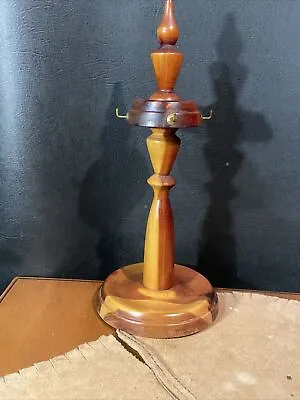 Wooden Mug Tree Holder Jewelry Organizer Measuring Cups 1960s • $15