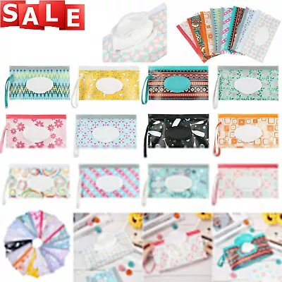 Baby Wet Wipes Box Cosmetic Pouch Case Stroller Baby Product Tissue Accessories • £3.48