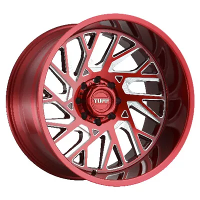 -1 TUFF AT For RAM Trucks Wheel Rim T4B Candy Red W|Milled Spoke 22x12|8x6.5 • $531