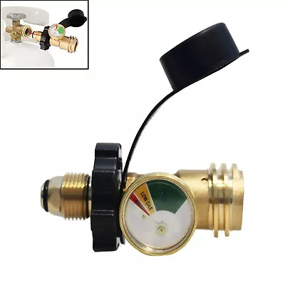 Propane Tank Adapter Connector Converts POL LP Tank Valve To QCC1 W/Indicator • $9.75