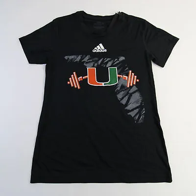 Miami Hurricanes Adidas Climalite Short Sleeve Shirt Women's Black New • $6