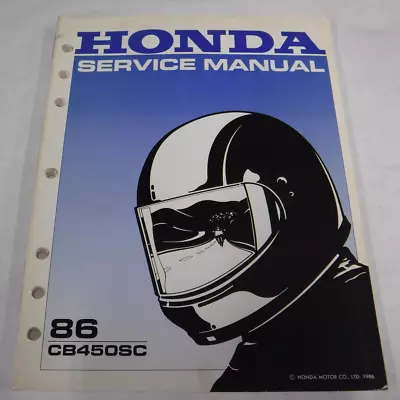 Oem 1986 86 Honda Cb450sc Cb450 Cb 450 Sc Shop Service Repair Manual O582-16g • $25