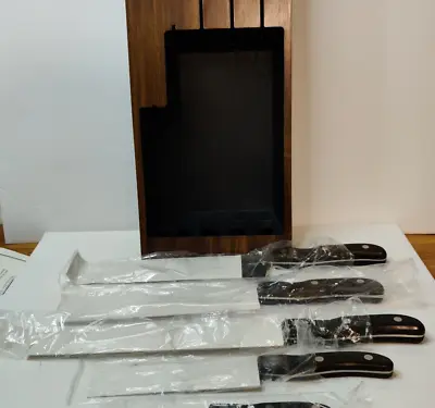 $55 • Buy Vintage 5 Piece Ultra Chef Professional Cutlery Knife Set 440A With Knife Holder
