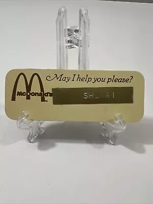 Vintage McDonald’s Employee Name Tag Pin 1980-1990 Era • $4.99