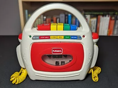 Vintage 1993 Playskool PS-455 Tape Player Recorder W/ Dual Mic TESTED & WORKING • $40