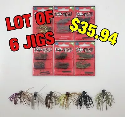 LOT OF 6 JIGS-Ike’s Micro Jig[1/16oz.] By Missile Jigs-Tiny Jig For Bass Fishing • $42.99