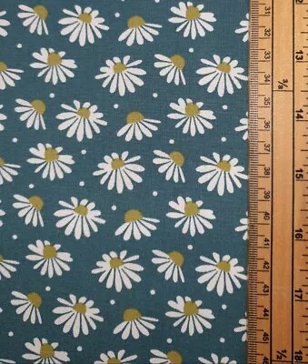 Daisy Fabric UK 100% Cotton Material Summer Flower Floral Patchwork Gifts Garden • £7.50