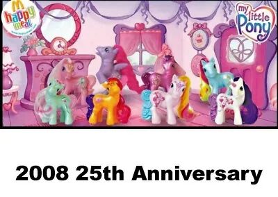 Full Set Of  2008 McDonalds- My Little Pony - Set Of 8 • $32.99
