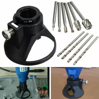 £5.89 • Buy Rotary Multi Tool Cutting Guide Attachment Kit Router Drill Bit Tool For Dremel