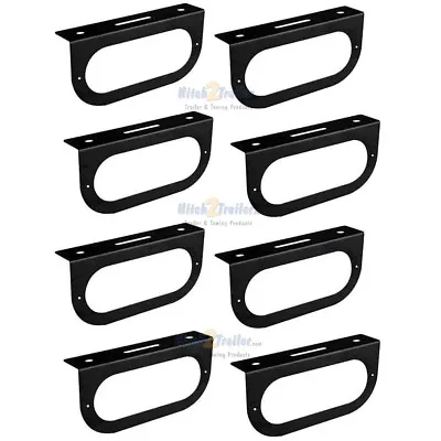 (8) Black Mounting Bracket For 6  Oval LightPowder Coated Trailer RV Optronics • $26.99