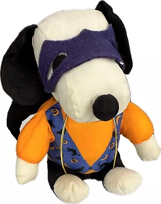 Vtg Whitman's Peanuts Snoopy Halloween Bat Wing Mask Plush 6” Stuffed Animal Toy • $7.20