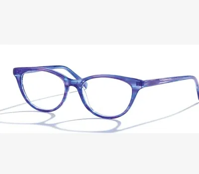 Bevel Women's Eyeglasses 3690 Hedy Orb Blue Cat Eye Frame Japan 48[]16 130 • $199.99