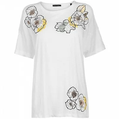 Marc O'Polo O Sport Floral T-Shirt Tee White Ladies Women's UK Size 8XS #REF25 • £24.99