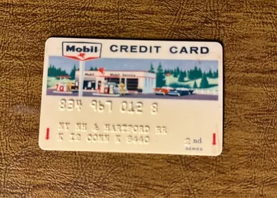 Vintage Railroad Mobil Oil Credit Card 1960's Expired Card NY NH & Hartford RR. • $38.95