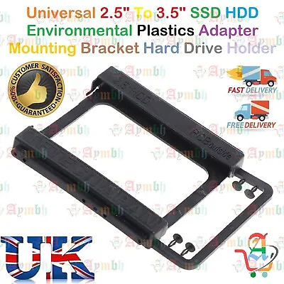 2.5 To 3.5 Inch SSD HDD Dock Mounting Adapter Bracket Hard Drive Holder PC -EU- • £2.99