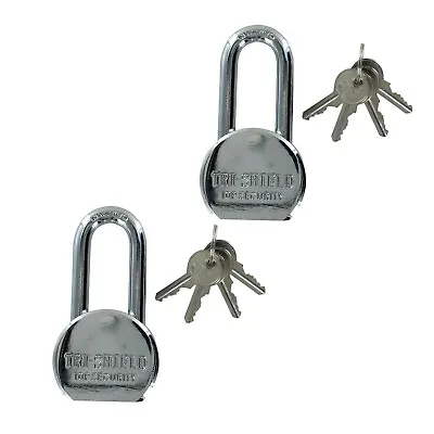 Pack Of 2X Heavy Duty Master Lock Solid Steel Maximum Protection Padlock With 3K • $16.99