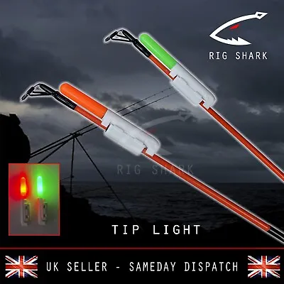 £6.99 • Buy Rig Shark™ LED Sea Fishing Rod Tip Light Beach Caster Bite Alarm Glow Indicator