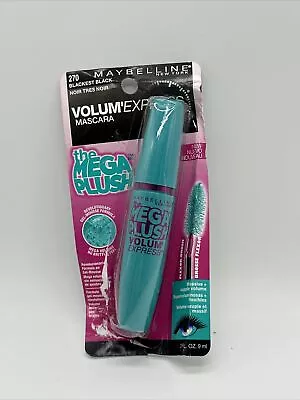 Maybelline Volum' Express The Mega Plush Washable Mascara Blackest Black 270... • $9.99