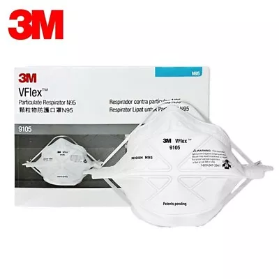 3M VFlex 9105 NIOSH N95 KN95 P2 Face Mask Particulate Respirator 50PCS/BOX • $45